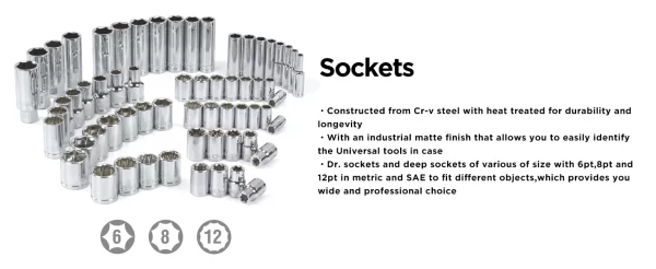 WORKPRO 449pcs Socket Set Repair Tool Set - Image 8