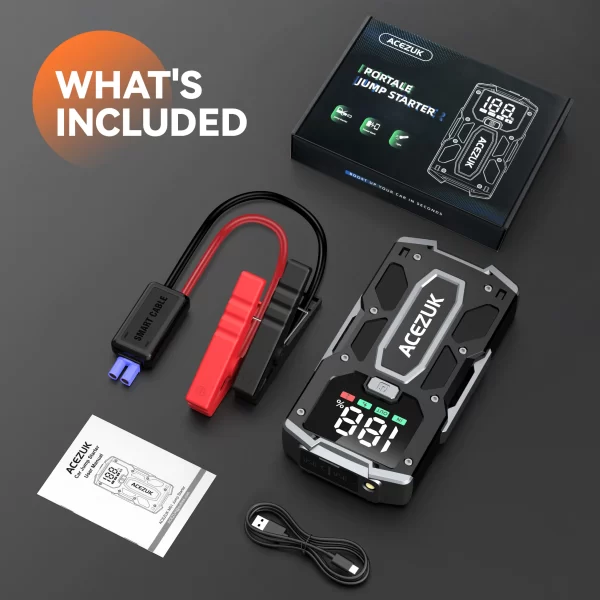 12800mAh Car Jump Starter Portable Power Bank - Image 6