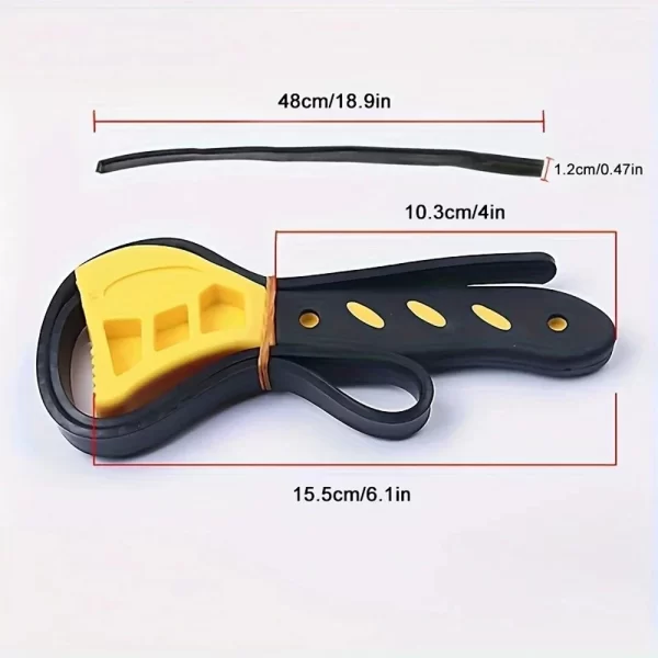 6inch Belt Wrench Oil Filter Puller Strap Spanner Chain Wrench - Image 11