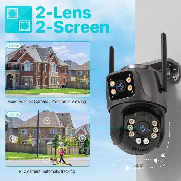 4K 8MP HD Wifi PTZ Camera Outdoor 4MP - Image 2