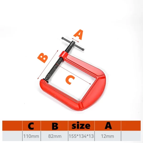 G Clamp Deep Reach C Clamp,4 Inch C-Clamp Set Industrial Strength C Clamps - Image 8