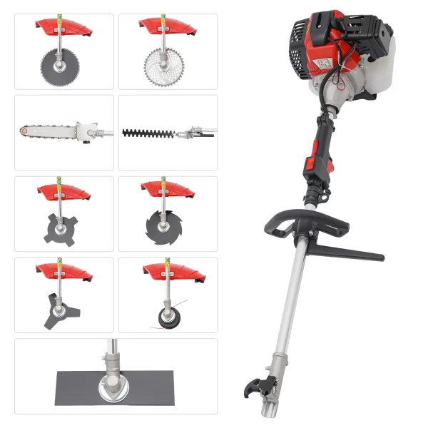 Brush Cutter with 1.7KW 52cc Engine, 7 Interchangeable Heads - Image 3