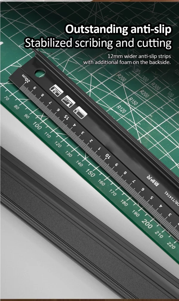 20/30/45cm Aluminum Straight Ruler Multifunctional - Image 17