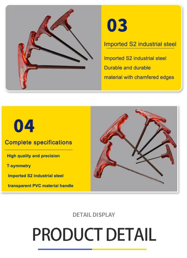 T-type Allen Wrench Mills S2 Steel Allen Wrench Set M4 Allen Wrench M6 T-type Allen Wrench - Image 20