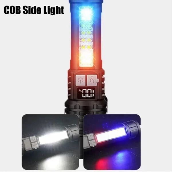 Heinast High Power LED Flashlight Powerful TYPE-C Rechargeable - Image 15