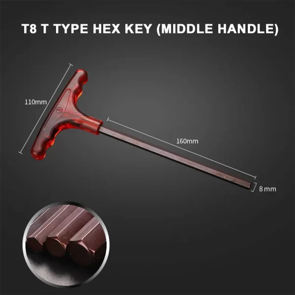 T-type Allen Wrench Mills S2 Steel Allen Wrench Set M4 Allen Wrench M6 T-type Allen Wrench - Image 8