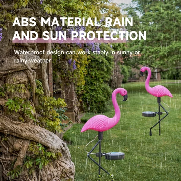 Pink Flamingo Solar Light Outdoor Courtyard Decoration Light Waterproof  LED - Image 5