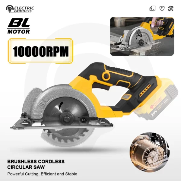 EGOD 5 Inch Brushless Electric Circular Saw Tools for Dewalt Battery