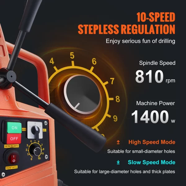 VEVOR 1300W 1400W 2" Electric Drilling Machine Magnetic Drill Press - Image 3