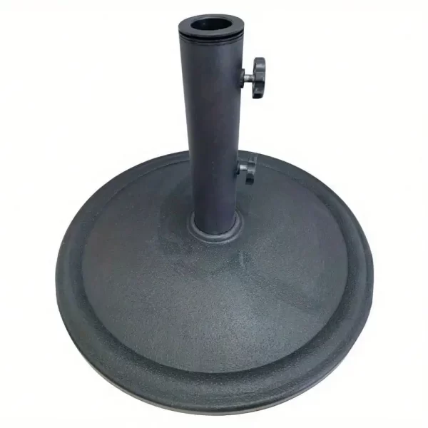 26 lbs matte black round umbrella base base designed for patio tables, suitable for outdoor use on patios, decks, etc. - Image 2