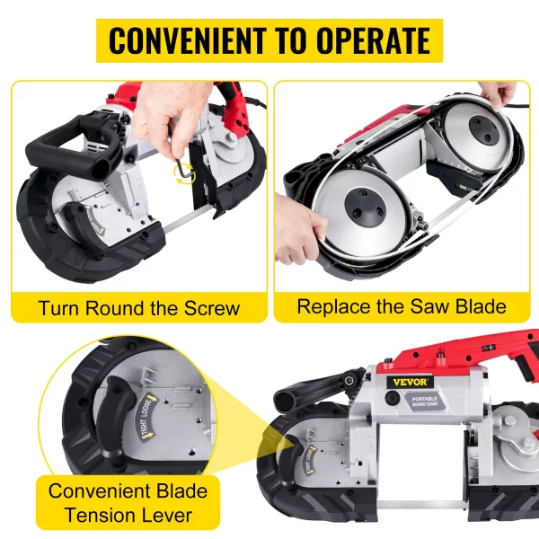 VEVOR Portable BandSaw 5Inch Cutting Capacity Cordless Variable Speed - Image 6