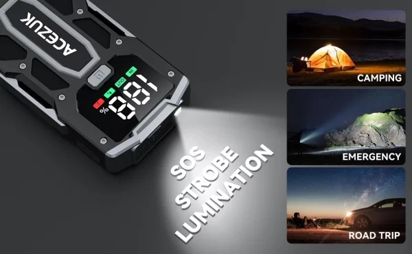 12800mAh Car Jump Starter Portable Power Bank - Image 13