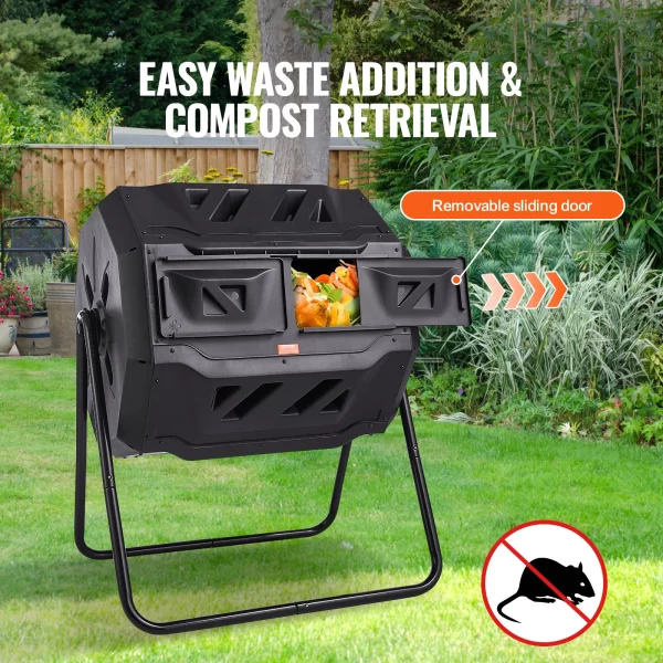 VEVOR Compost Bin 18.5/37/43-Gal Dual Chamber - Image 3