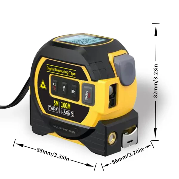1pc Laser Tape Measure 3 In 1 Digital Tape Measure - Image 2