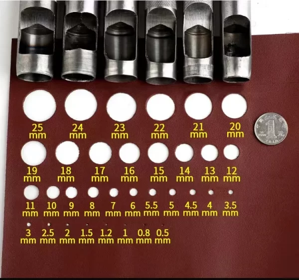 WUTA 5-15 Pcs Kit Hollow Punch Set Round Hole Punch Tool - Image 12