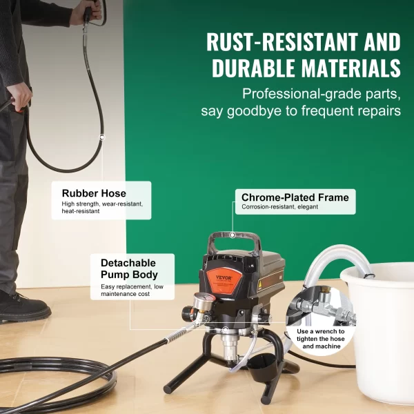 VEVOR 750W 950W Airless Paint Sprayer 3000PSI  Airless - Image 5
