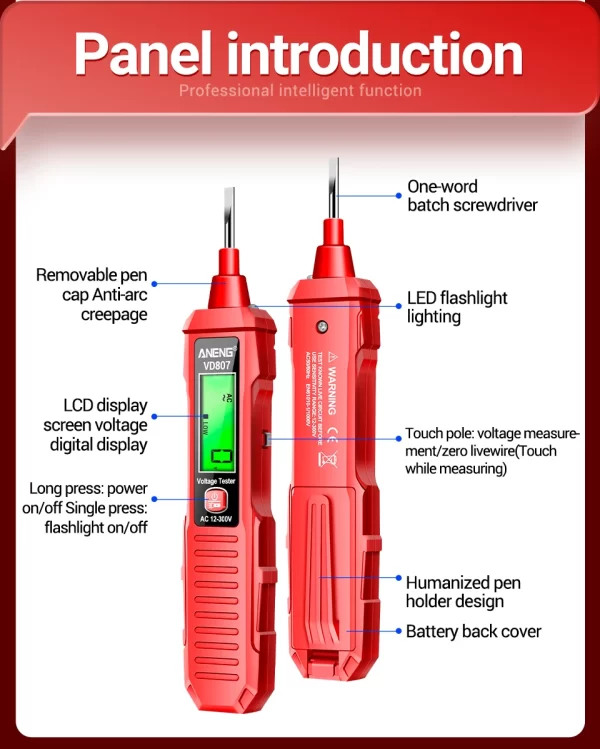 ANENG VD807 50/60Hz Smart Electric Pen Tester - Image 13
