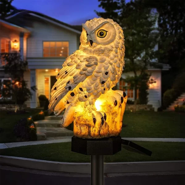 1 pc, Solar Resin Lawn Lamp, Parrot, Owl - Image 14