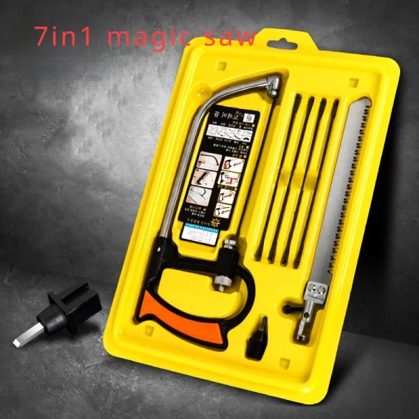 7in1  Steel Saw Metal Wood Glass Saw Kit 6 Blades Woodworking Metalworking - Image 3
