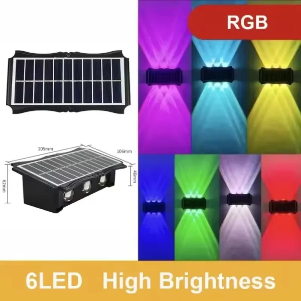 Solar Wall Lamp Outdoor LED Solar Light Waterproof Up And Down Luminous - Image 8