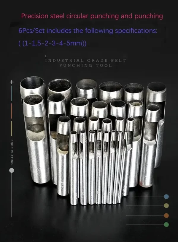 WUTA 5-15 Pcs Kit Hollow Punch Set Round Hole Punch Tool - Image 3