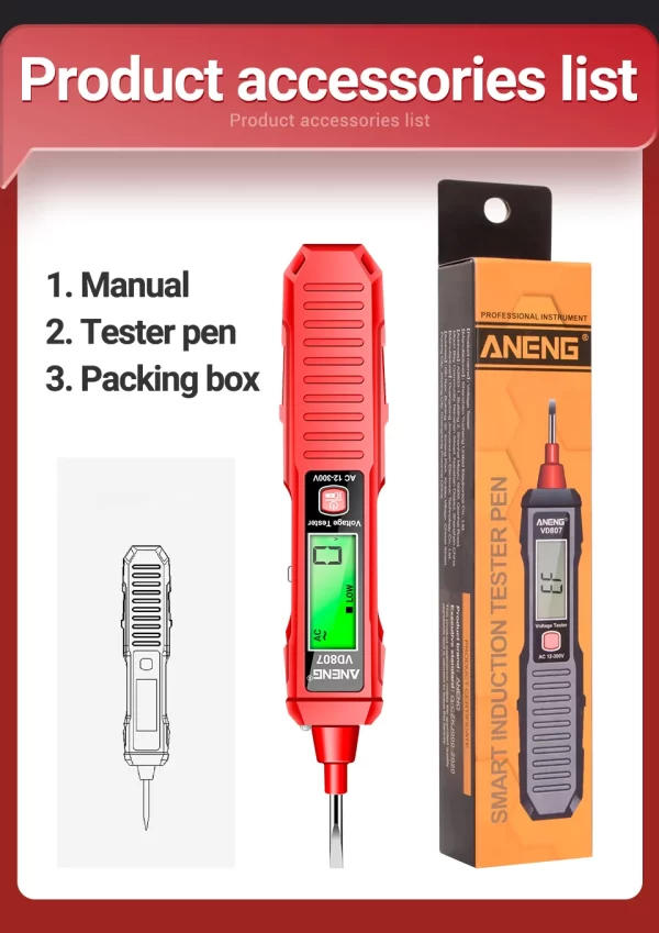 ANENG VD807 50/60Hz Smart Electric Pen Tester - Image 25