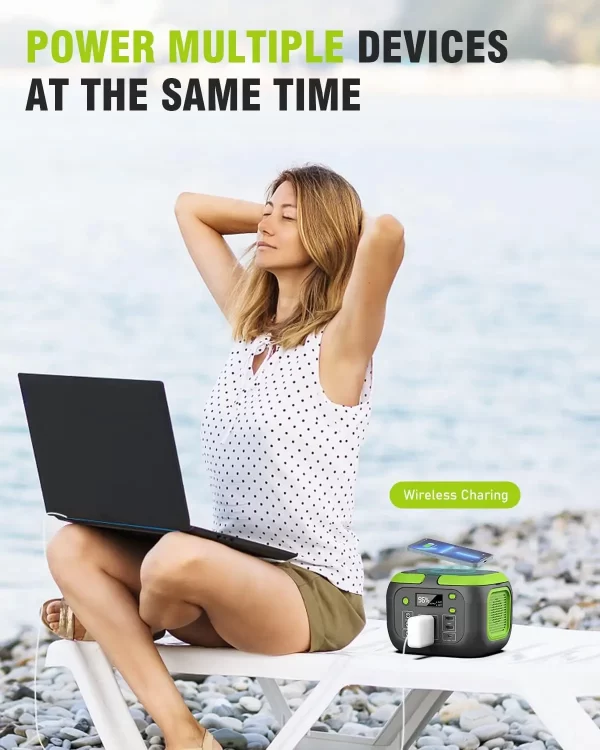 200W Portable Power Station 155Wh Solar Generator - Image 2