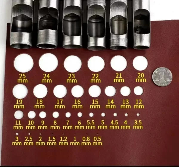 WUTA 5-15 Pcs Kit Hollow Punch Set Round Hole Punch Tool - Image 5