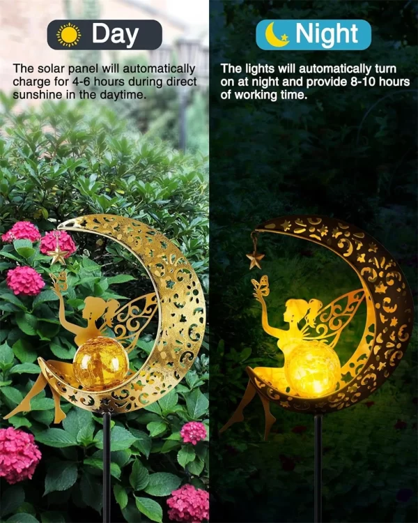 Solar Moon Fairy Lamp Outdoor - Image 3