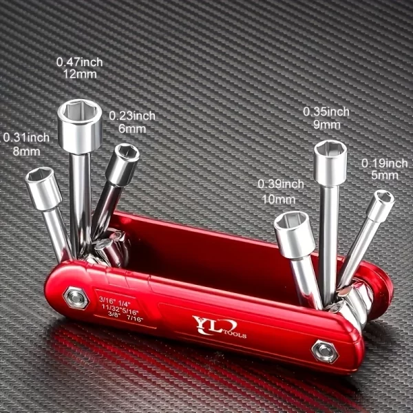 Portable Sleeve Tool Combos Set, Folding Socket Wrench, - Image 14