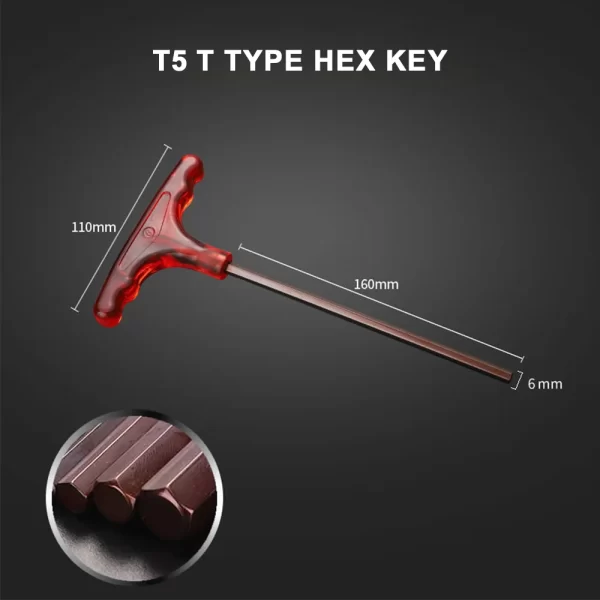 T-type Allen Wrench Mills S2 Steel Allen Wrench Set M4 Allen Wrench M6 T-type Allen Wrench - Image 13