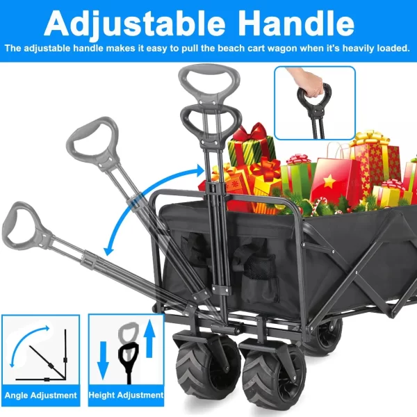 Folding Wagon,350LBS Large Capacity - Image 4