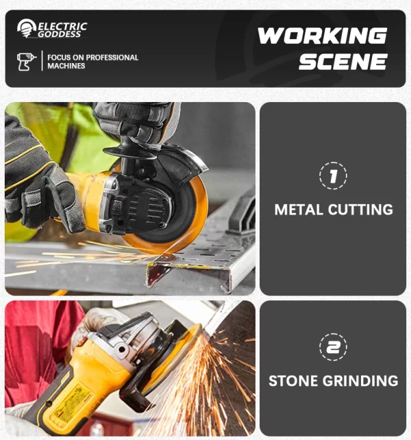 Angle Grinder 9000RPM Metal Grinder Dewalt 20V Batteries - Image 19