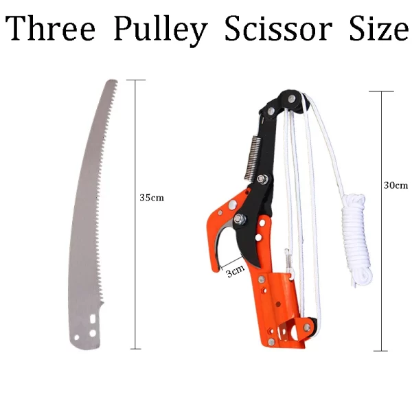 High Altitude Three Pulley Pruning Scissors Without Rod - Image 11