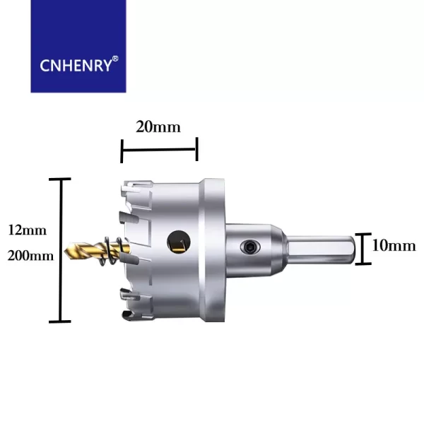 TCT Hole Saw Carbide Tipped Hole Cutter With Titanium-Plated Pilot Drill Bit - Image 6