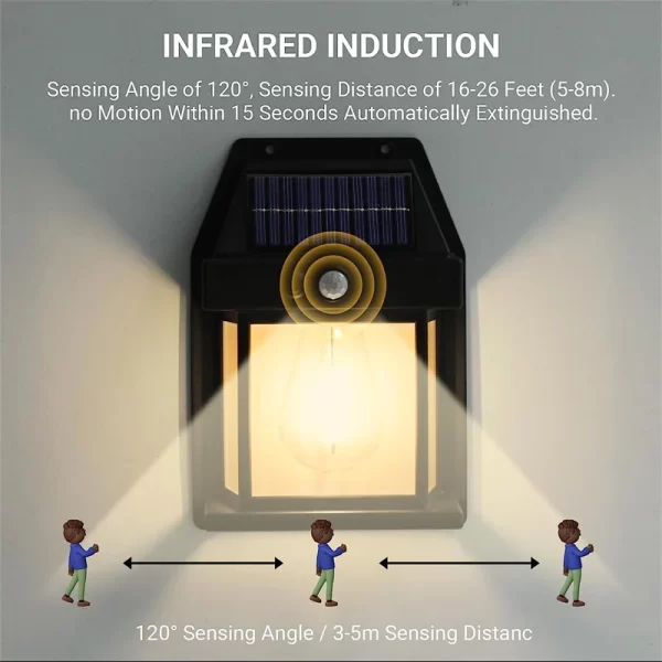 Solar Wall Lights Wireless Motion Sensor Security Lamps Dusk to Dawn 1~8PCS - Image 4