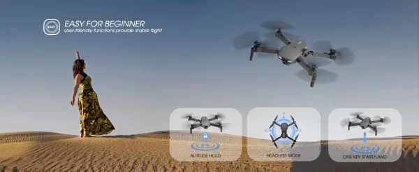 2 Batteries K10 MAX: 3 Camera Remote Control Drone w/camera - Image 16