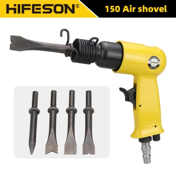 HIFENSON 120mm Air Hammer Pneumatic Tools with 4 Chisels set