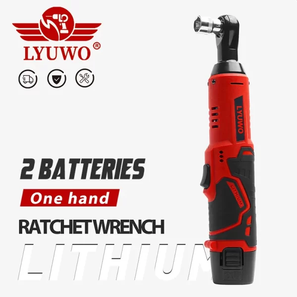 LYUWO 3/8 Rechargeable Electric , Ratchet Set, Angle Drill, Screwdriver