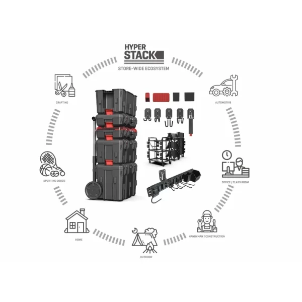 Hyper Stack 3 Drawer Tool Storage Box - Image 4