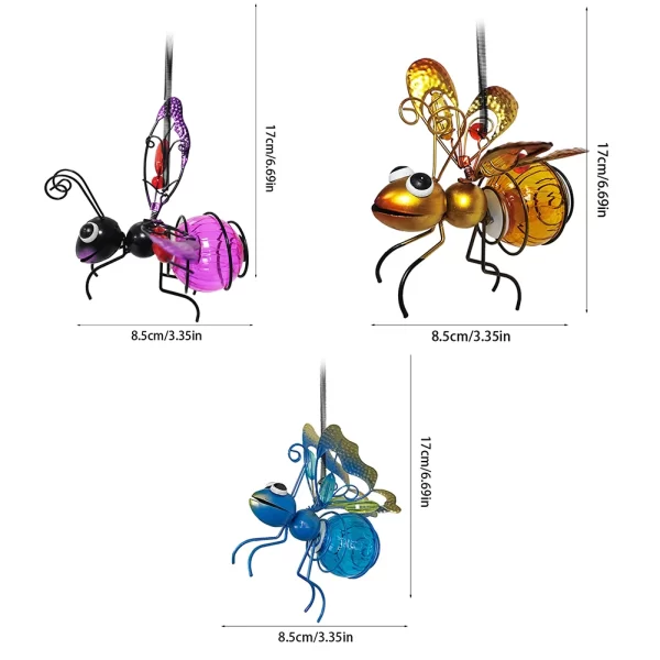 Solar Hanging Bug Light Flying Insect Fairy Lamp Garden Bug Light - Image 13