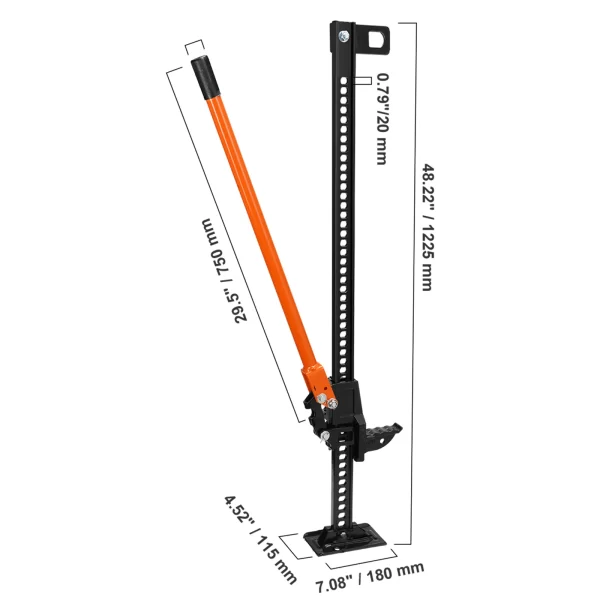 VEVOR High Lift Farm Jack 48"/60" 7000 lbs Capacity - Image 7