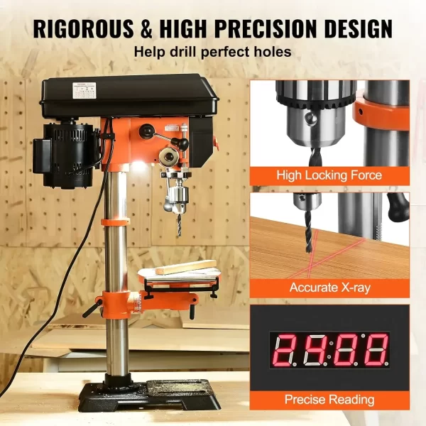12 in Benchtop Drill Press, 5 Amp 120V, - Image 10