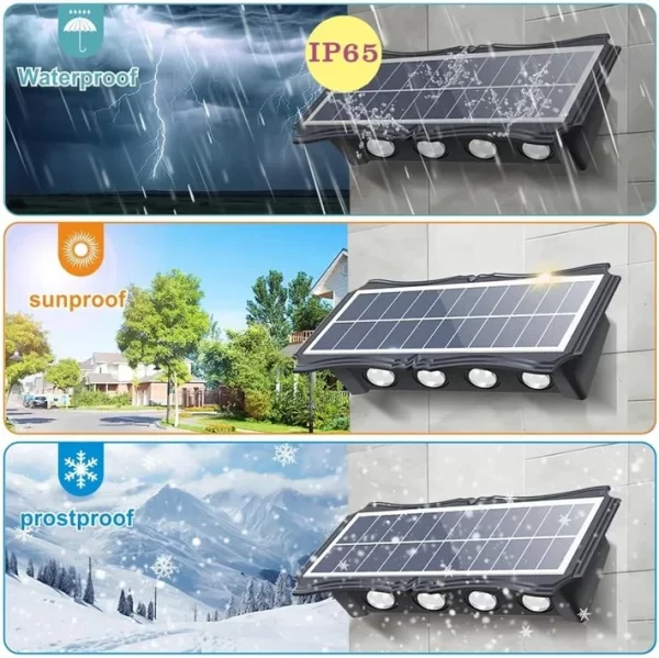 Solar Wall Lamp Outdoor LED Solar Light Waterproof Up And Down Luminous - Image 17