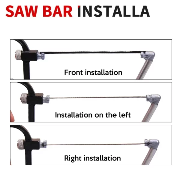 7in1  Steel Saw Metal Wood Glass Saw Kit 6 Blades Woodworking Metalworking - Image 4