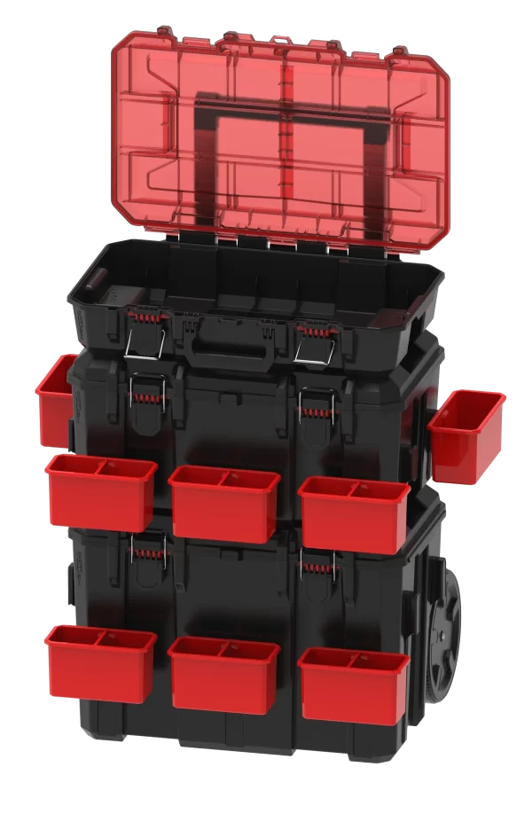 Hyper Tough 3 Piece Modular Rolling Toolbox System - Image 9
