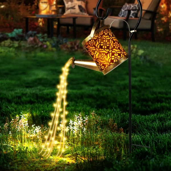 Solar Watering Can Light 36 LED Waterproof Kettle String Lamp Hanging Solar Lantern - Image 7