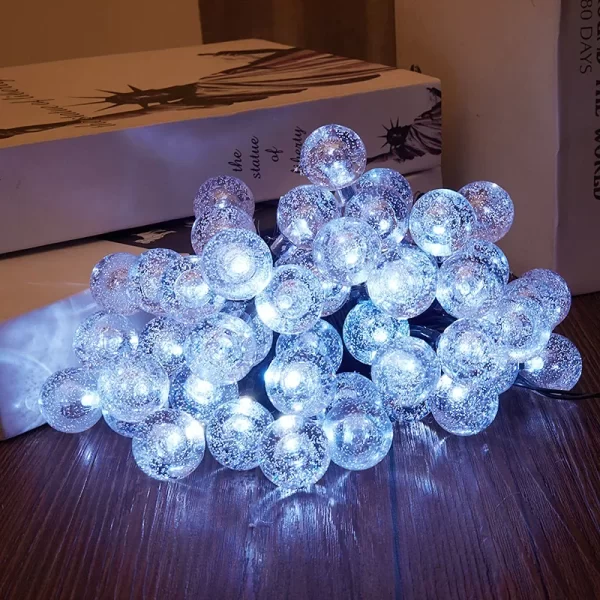 Solar Crystal Globe String Lights Outdoor Waterproof - Image 16