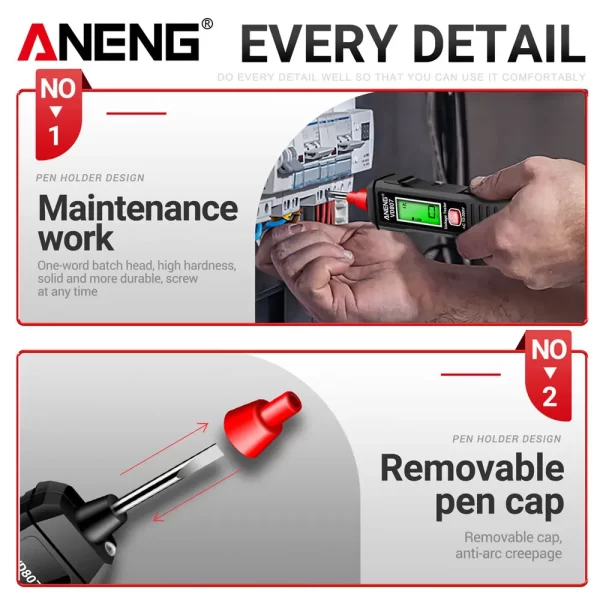 ANENG VD807 50/60Hz Smart Electric Pen Tester - Image 6
