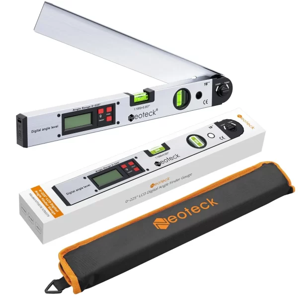 Neoteck 0-225° LCD Digital Protractor Spirit Level Angle Finder - Image 9